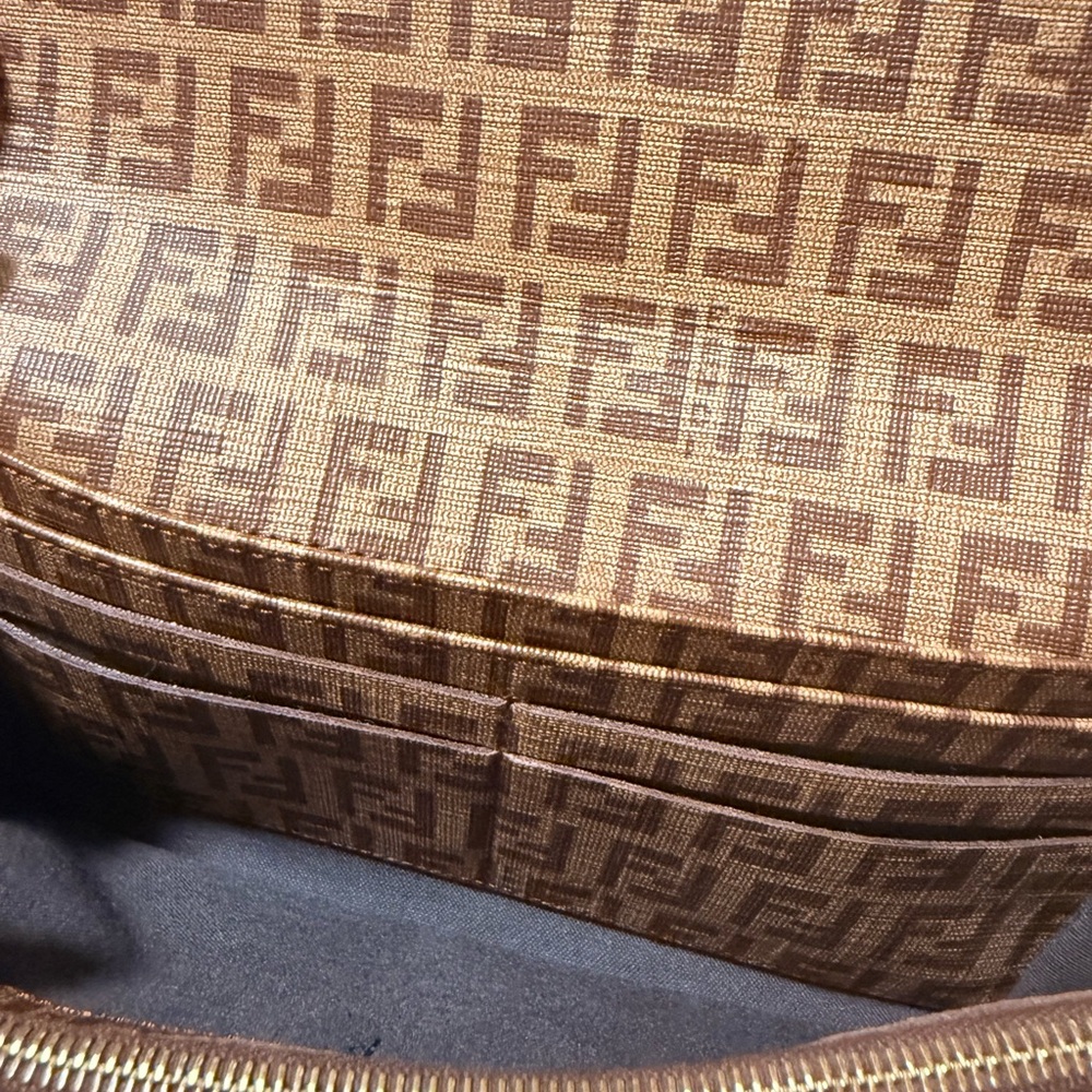 Fendi Monogram Brown Wallet with Gold Accent - Picture 14 of 15